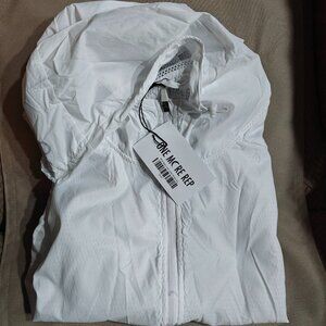 ZYIA White Mesh Lined Jacket Hoodie XL, NWT